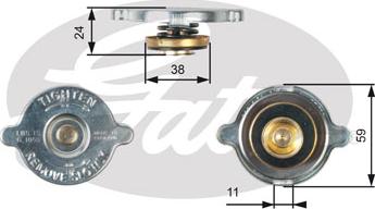 GATES-SEA RC116 - Bouchon de radiateur cwaw.fr