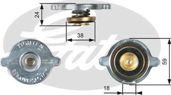 GATES-SEA RC113 - Bouchon de radiateur cwaw.fr