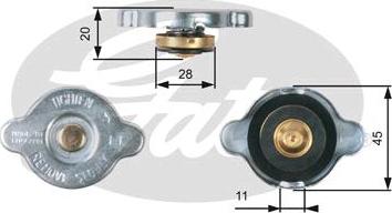 GATES-SEA RC133 - Bouchon de radiateur cwaw.fr