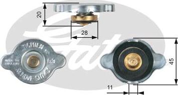 GATES-SEA RC124 - Bouchon de radiateur cwaw.fr