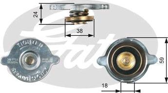 GATES-SEA RC125 - Bouchon de radiateur cwaw.fr