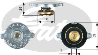 GATES-SEA RC122 - Bouchon de radiateur cwaw.fr