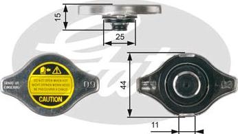 GATES-SEA RC127 - Bouchon de radiateur cwaw.fr