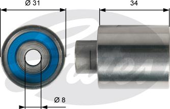 GATES-SEA T41239 - Poulie renvoi / transmission, courroie de distribution cwaw.fr