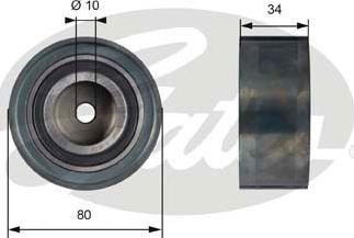 GATES-SEA T41238 - Poulie renvoi / transmission, courroie de distribution cwaw.fr