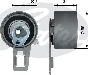 GATES-SEA T43180 - Poulie-tendeur, courroie de distribution cwaw.fr