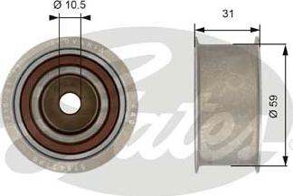 GATES-SEA T42180 - Poulie renvoi / transmission, courroie de distribution cwaw.fr