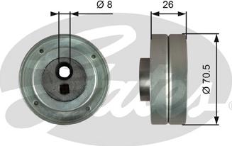 GATES-SEA T36761 - Poulie renvoi / transmission, courroie trapézoïdale à nervures cwaw.fr