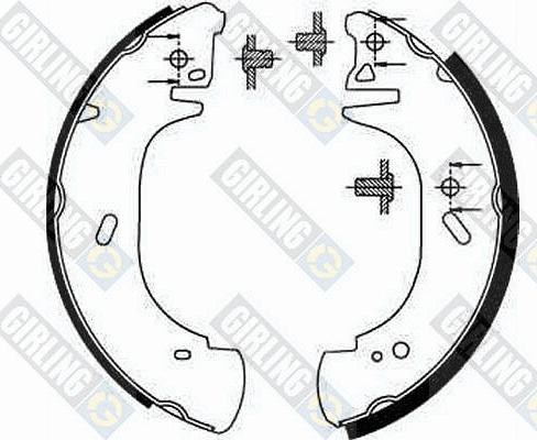 Girling 5186303 - Jeu de mâchoires de frein cwaw.fr