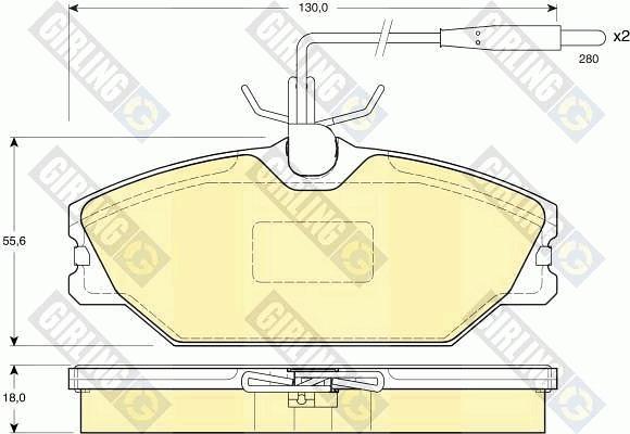 Girling 6411161 - Kit de freins, frein à disques cwaw.fr