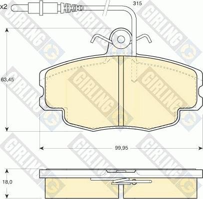 Girling 6410451 - Kit de freins, frein à disques cwaw.fr