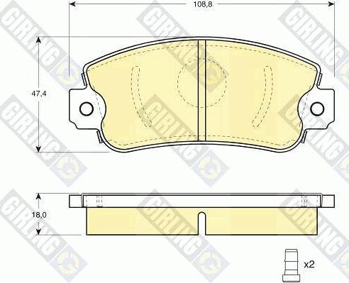 Girling 6410123 - Kit de freins, frein à disques cwaw.fr