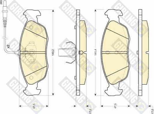 Girling 6410242 - Kit de freins, frein à disques cwaw.fr