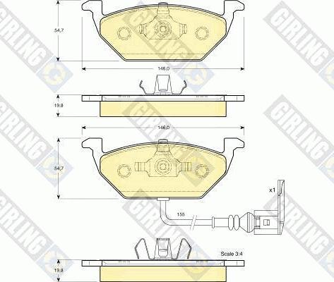 Girling 6411785 - Kit de freins, frein à disques cwaw.fr