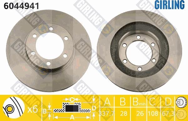 Girling 6044941 - Disque de frein cwaw.fr