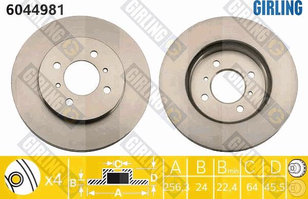 Girling 6044981 - Disque de frein cwaw.fr