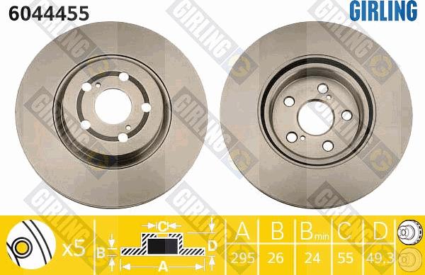 Girling 6044455 - Disque de frein cwaw.fr