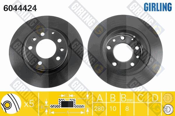 Girling 6044424 - Disque de frein cwaw.fr