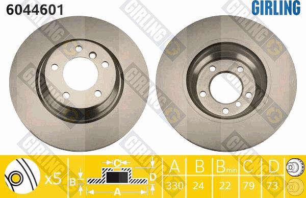 Girling 6044601 - Disque de frein cwaw.fr