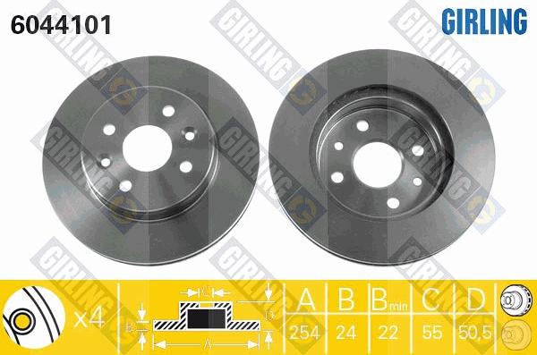 Girling 6044101 - Disque de frein cwaw.fr