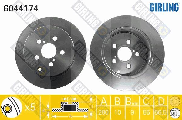 Girling 6044174 - Disque de frein cwaw.fr