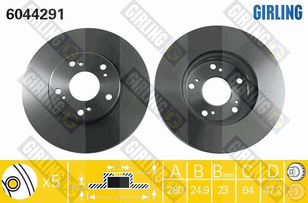 Girling 6044291 - Disque de frein cwaw.fr