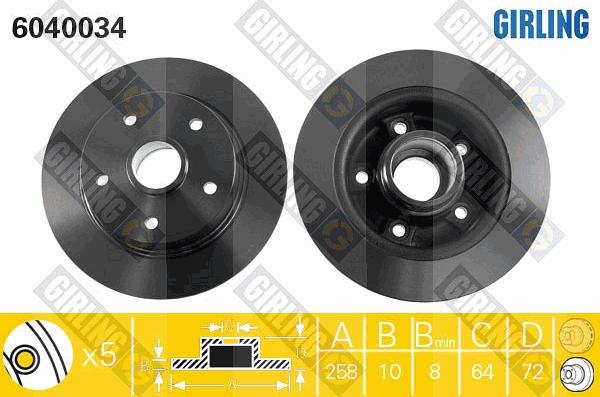 Girling 6040034 - Disque de frein cwaw.fr