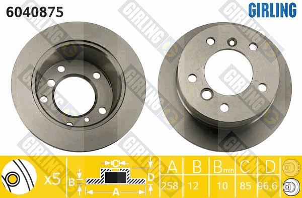 Girling 6040875 - Disque de frein cwaw.fr