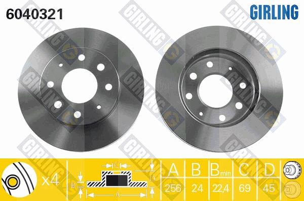 Girling 6040321 - Disque de frein cwaw.fr