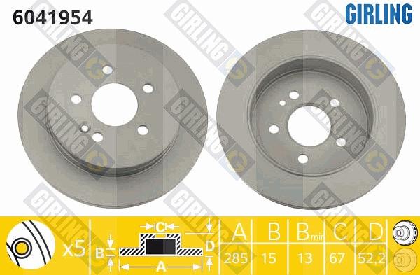 Girling 6041954 - Disque de frein cwaw.fr