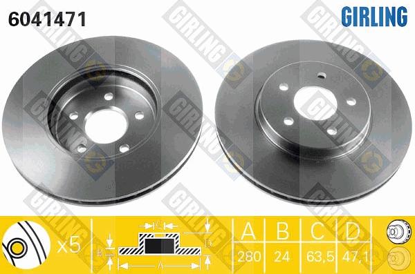 Girling 6041471 - Disque de frein cwaw.fr