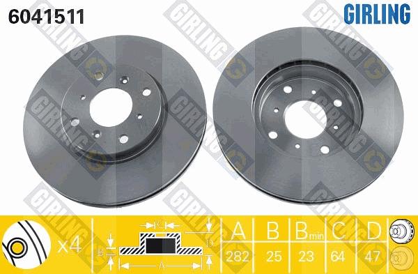 Girling 6041511 - Disque de frein cwaw.fr