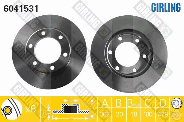 Girling 6041531 - Disque de frein cwaw.fr