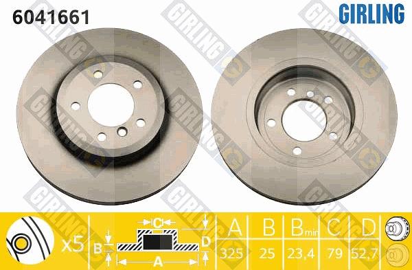 Girling 6041661 - Disque de frein cwaw.fr