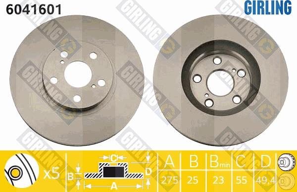 Girling 6041601 - Disque de frein cwaw.fr