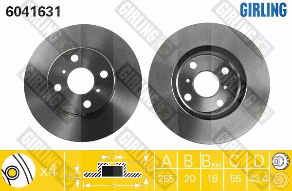 Girling 6041631 - Disque de frein cwaw.fr