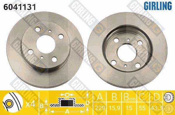 Girling 6041131 - Disque de frein cwaw.fr