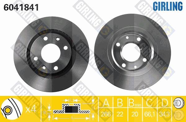 Girling 6041841 - Disque de frein cwaw.fr