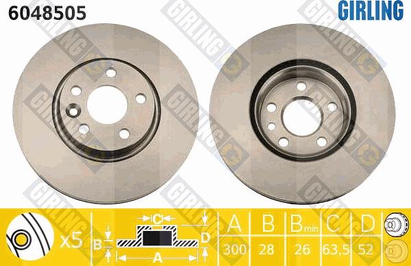 Girling 6048505 - Disque de frein cwaw.fr