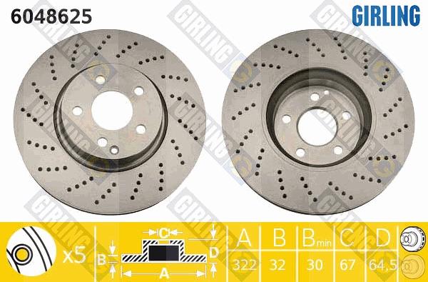 Girling 6048625 - Disque de frein cwaw.fr