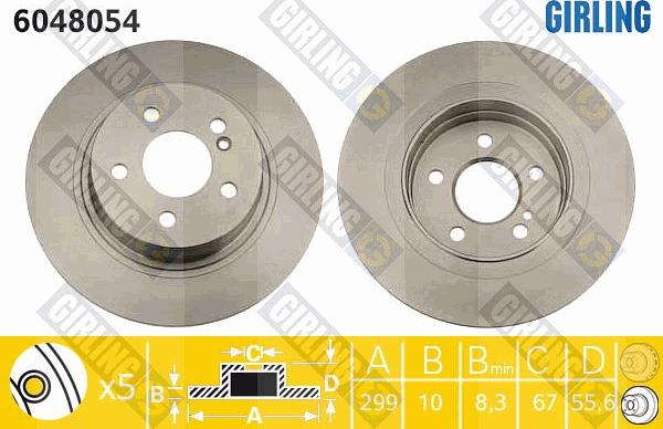 Girling 6048054 - Disque de frein cwaw.fr