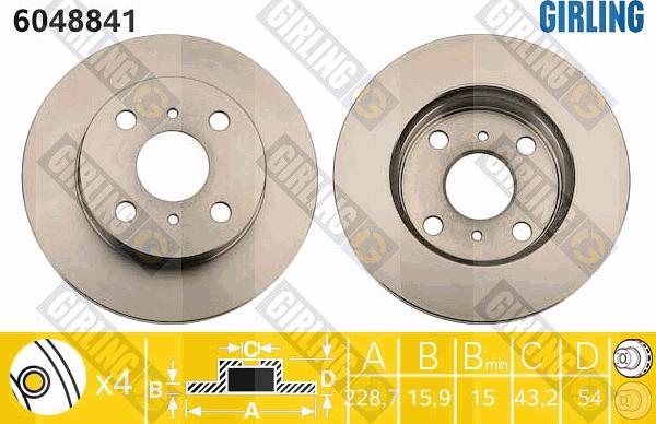 Girling 6048841 - Disque de frein cwaw.fr