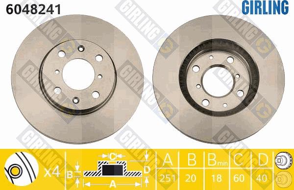 Girling 6048241 - Disque de frein cwaw.fr