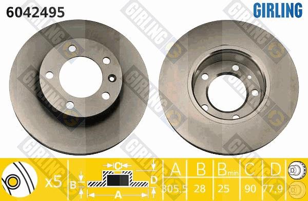 Girling 6042495 - Disque de frein cwaw.fr