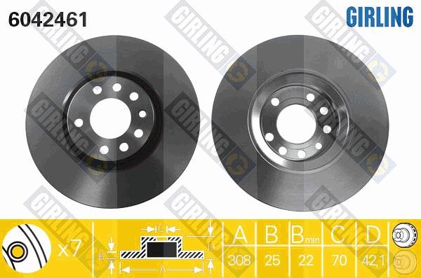 Girling 6042461 - Disque de frein cwaw.fr