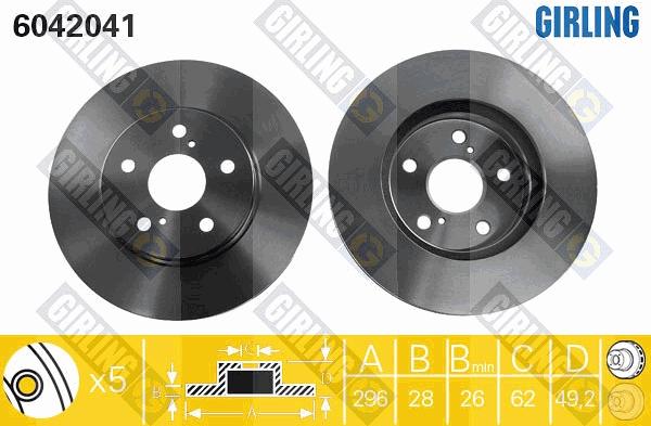 Girling 6042041 - Disque de frein cwaw.fr