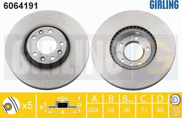 Girling 6064191 - Disque de frein cwaw.fr