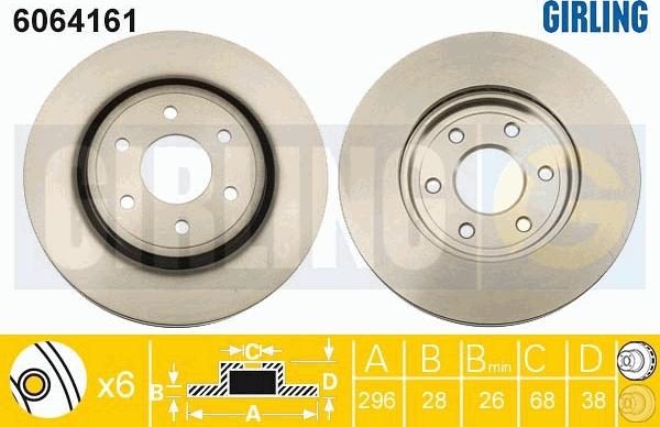 Girling 6064161 - Disque de frein cwaw.fr