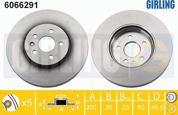 Girling 6066291 - Disque de frein cwaw.fr