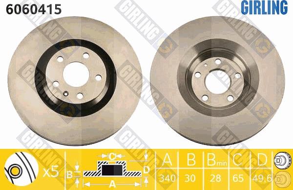 Girling 6060415 - Disque de frein cwaw.fr